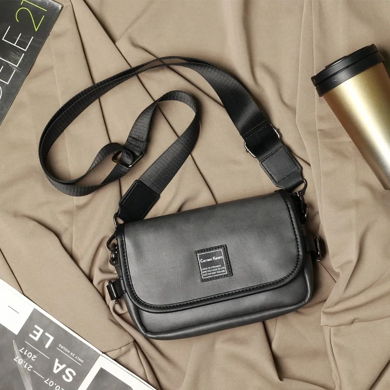 Fashion Casual Men Crossbody Bag Flap Square Shoulder Bags Men Purse Phone Pouch for Men Travel Lightweight Trendy Sling Pack