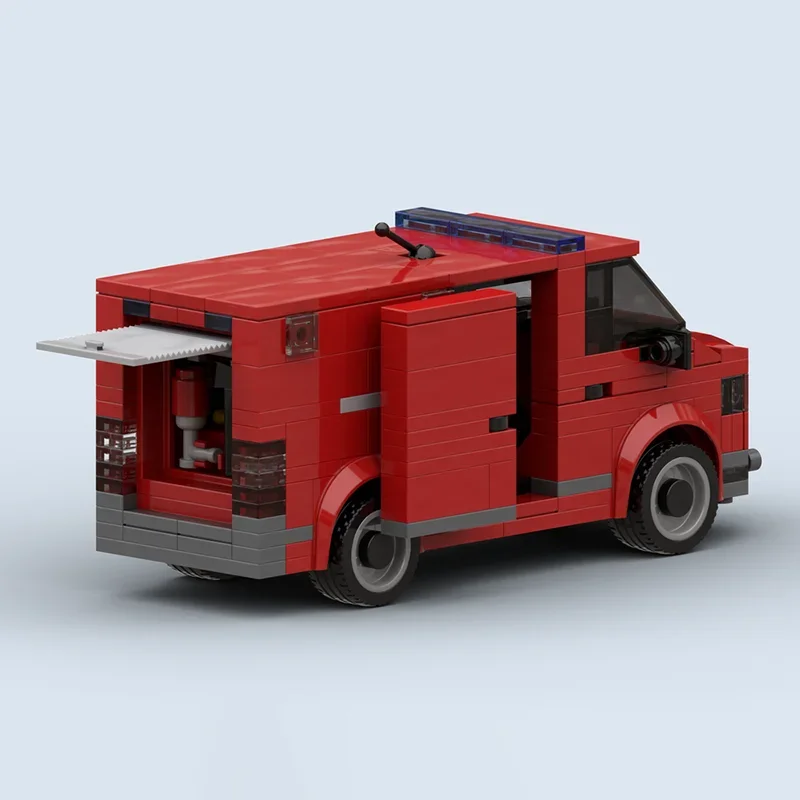Moc Building Blocks Dutch Fire Quick Intervention Vehicle Technology Modular Bricks Model Gifts Christmas Toys DIY Sets Assembly