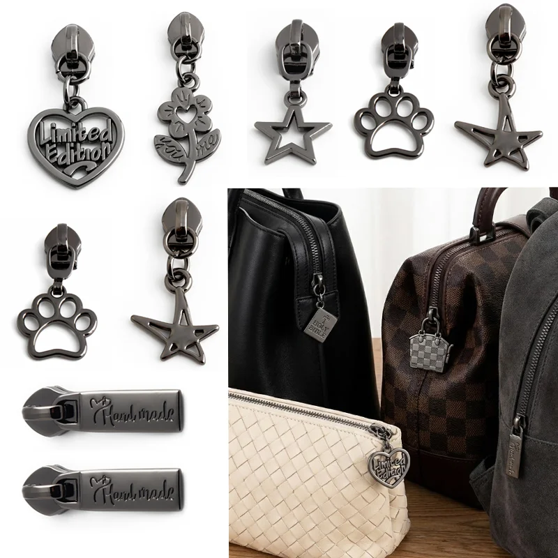 5 Stück Reißverschlüsse für Kleidung und Kosmetiktaschen, Reparatur- und Nähzubehör, waffenfarbener Metall-Nylon-Reißverschluss, DIY-Geldbörsenherstellung