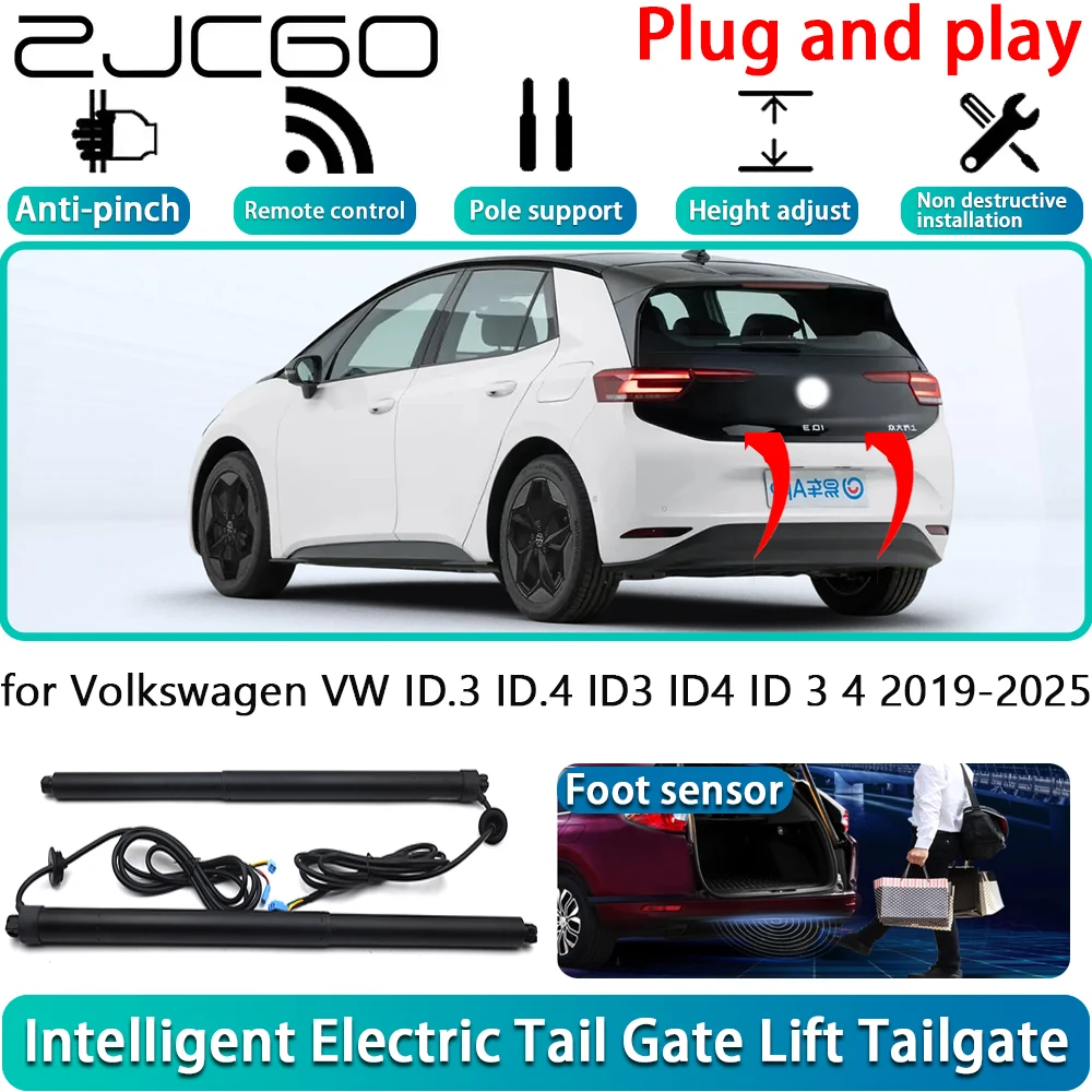 

ZJCGO for Volkswagen VW ID.3 ID.4 ID3 ID4 ID 3 4 2019-2025 Electric Powered Tailgate Power Liftgate Automatic Tailgate System