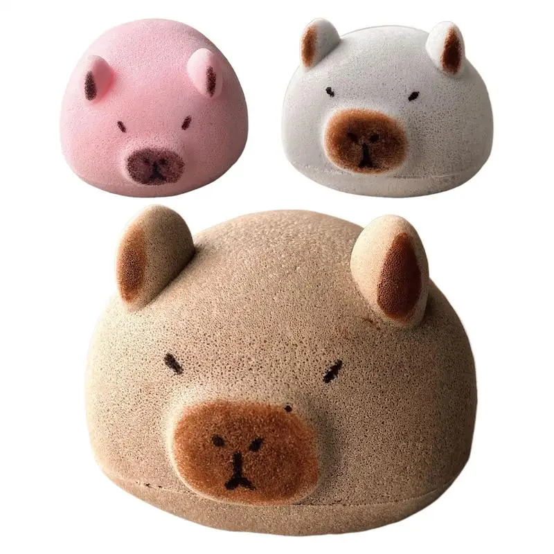

Губка для ванны Capybara, скребок для душа, губка для купания для женщин, мужчин, мальчиков и девочек, шарик для ванны Capybara для мытья лица