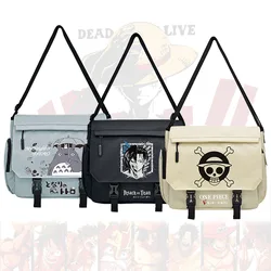 Anime One Piece One-Shoulder Backpack Luffy Giant Naruto Totoro Students Make Up A Missed Lesson Crossbody Bag Kids Schoolbag