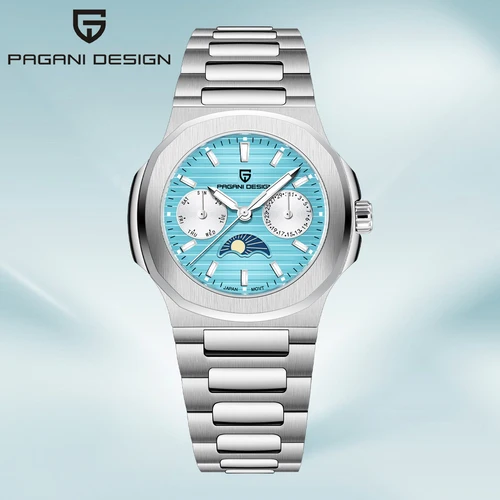 Imagen 2 del producto Relojes PAGANI DESIGN para mujer, reloj de cuarzo de lujo para mujer, cronógrafo de moda, fase lunar, fecha automática, reloj para mujer para regalo