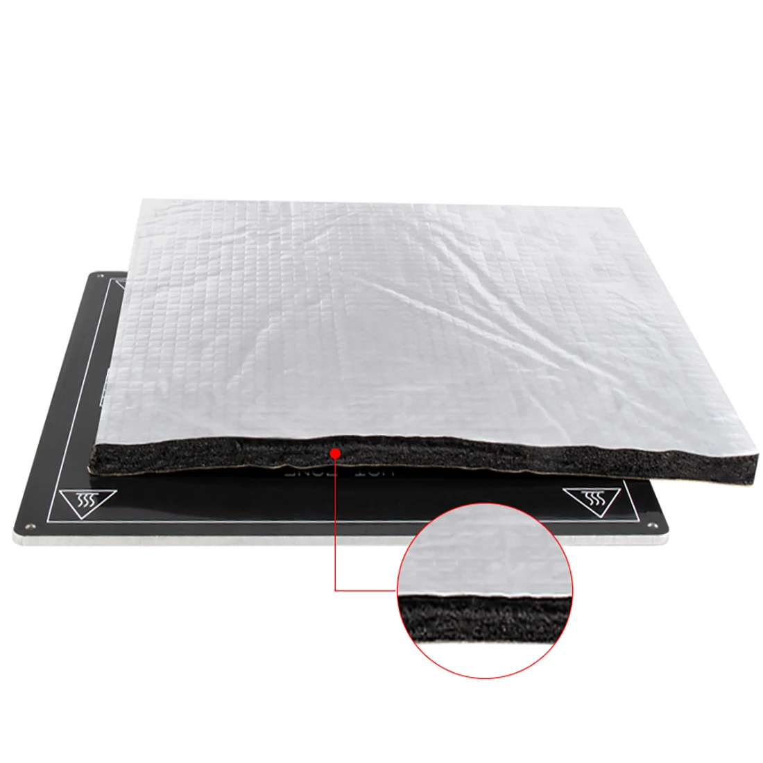 

3D Printer heating bed Insulation Cotton For 3D Printer Heatbed 200 220 235 310mm Foil Self-adhesive Insulation Cotton Sticker