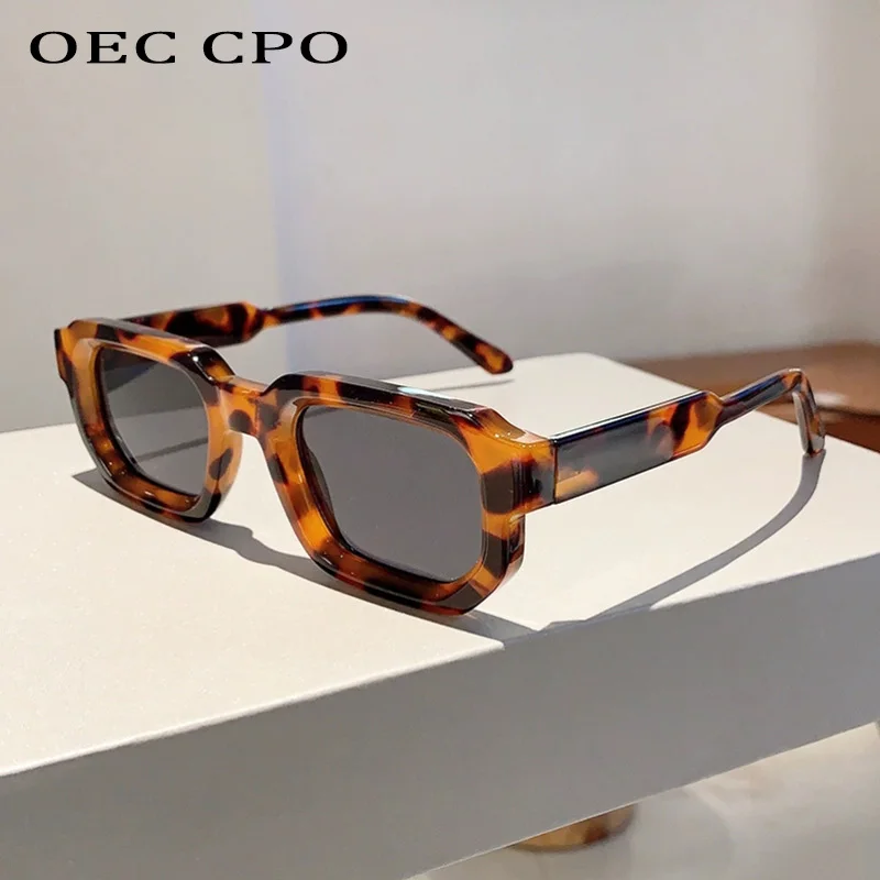 Punk Square Sunglasses Women Fashion Orange Shades UV400 Men Retro Driver Sun Glasses