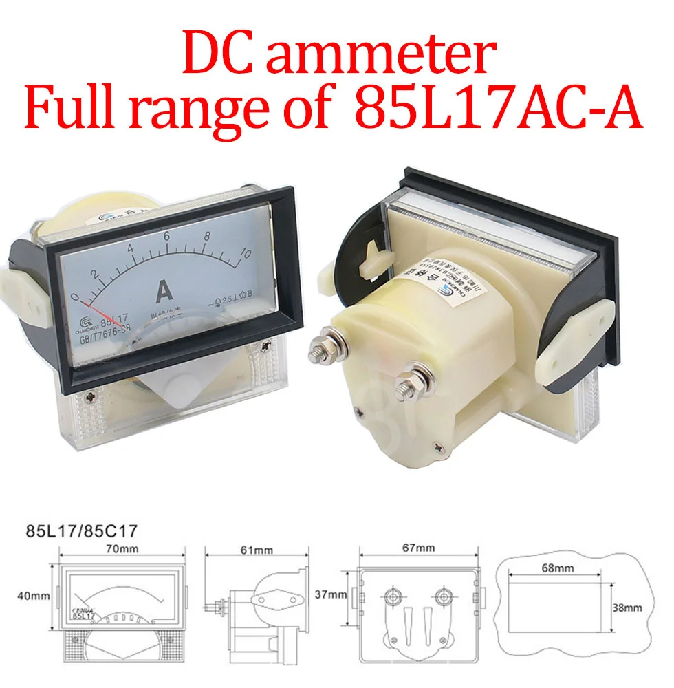 85L17-AC Analog Ammeter Panel Current Amper Meter Pointer Diagnostic-tooAC 1A 2A 3A 5A 10A 15A 20A 30A 50A 75A