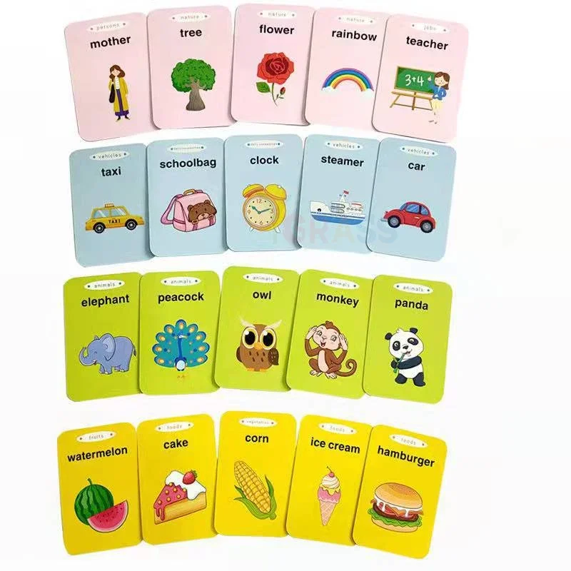 Apprendimento educativo schede Flash parlanti per bambini, audiolibro, regalo, lingua inglese, russo, spagnolo, francese