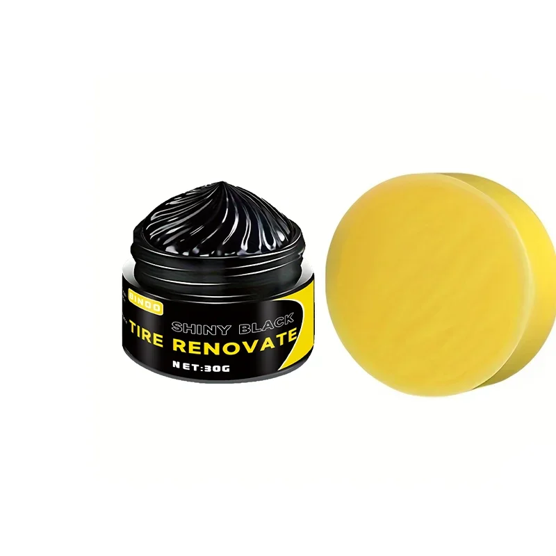NEW Black Shiny Tire Wax - Durable, Long-Lasting Protection and Repair for All Kinds of Tires - Prevents Cracks and Whitens