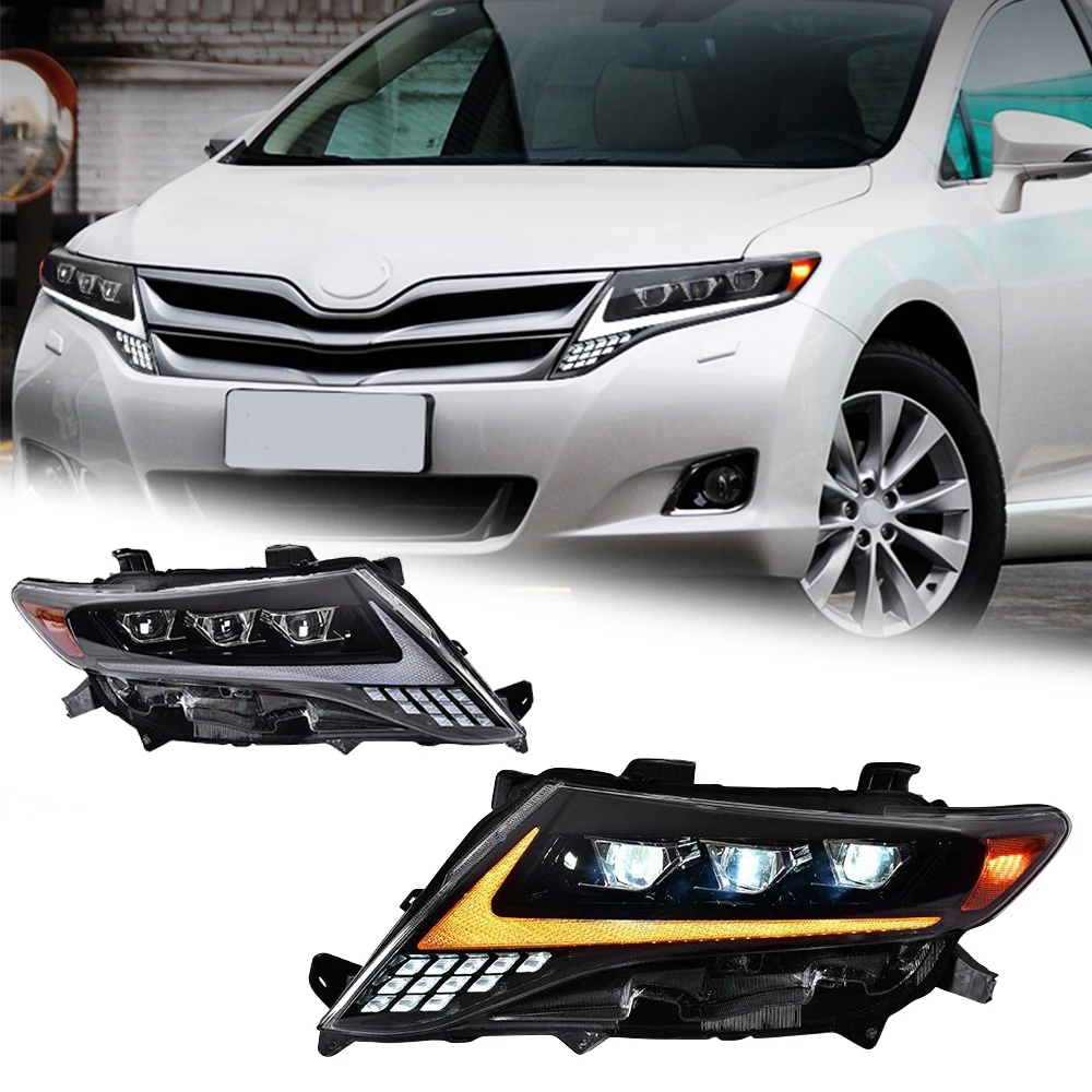 

Styling LED HeadLights for Toyota VENZA 09-13 new style led DRL Car head lamp Assembly Signal Auto Accessories Modified Lamp