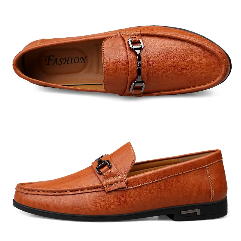 Spring Autumn Men Casual Luxury Leather Men\'s Loafers Lofer Shoes Loafer Loffers Slip-On Mocasines Hombre Dropshipping