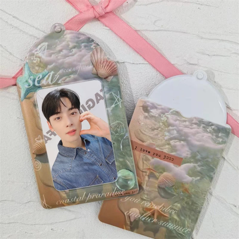 

Kpop Binder 3 Inch Idol Card Photo Card Holder Postcard Collector Card Card Holder Keychain Pendant Lomo Card Album Photo