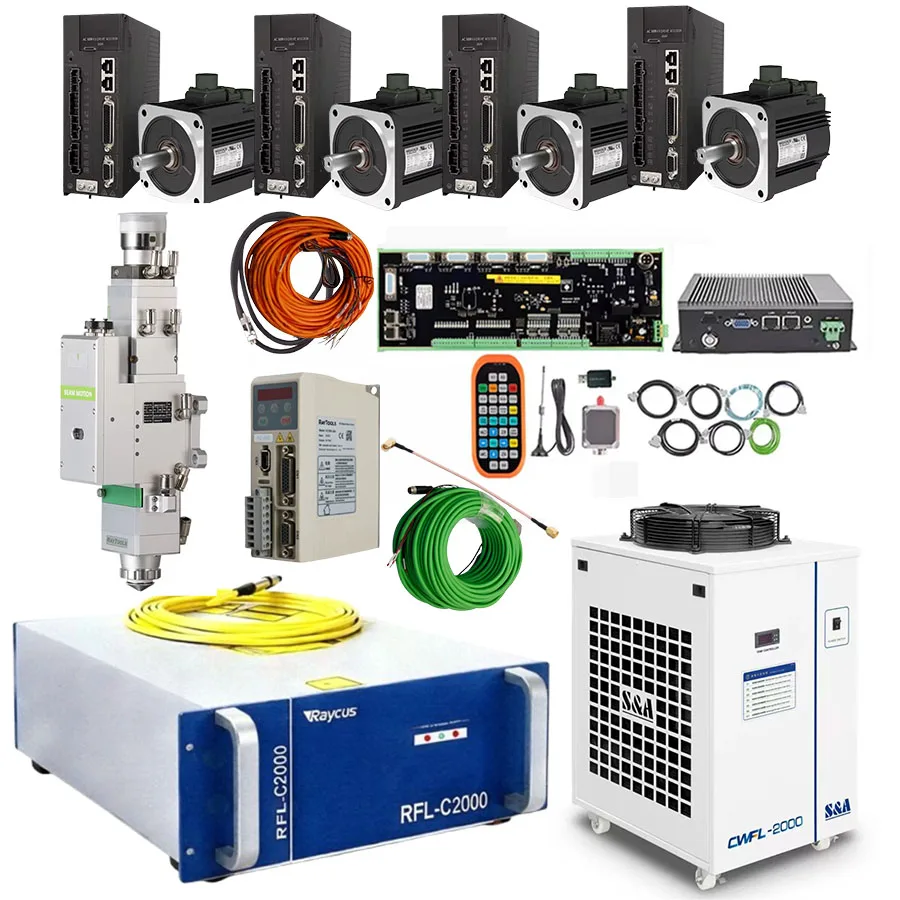 Raycus laser 1500W RFL-C020 2000W RFL-C025 3000W RFL-C3000S laser system XC3000S laser cutting head BM110 Huichuan servo 850W