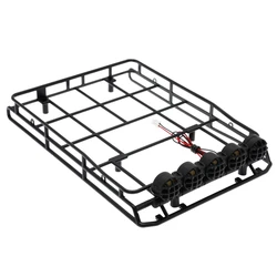 Luggage Carrier Roof Rack with LED Roof Light for MN D90 D99S MN98 MN99S MN-90 1/12 RC Car Upgrade Parts