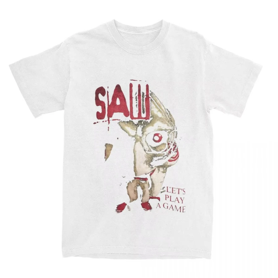 Saw X Horror Movie T Shirts Vintage Streetwear Men Women Harajuku Short Sleeve Cotton Oversized Versatile Fashion Unisex Tops