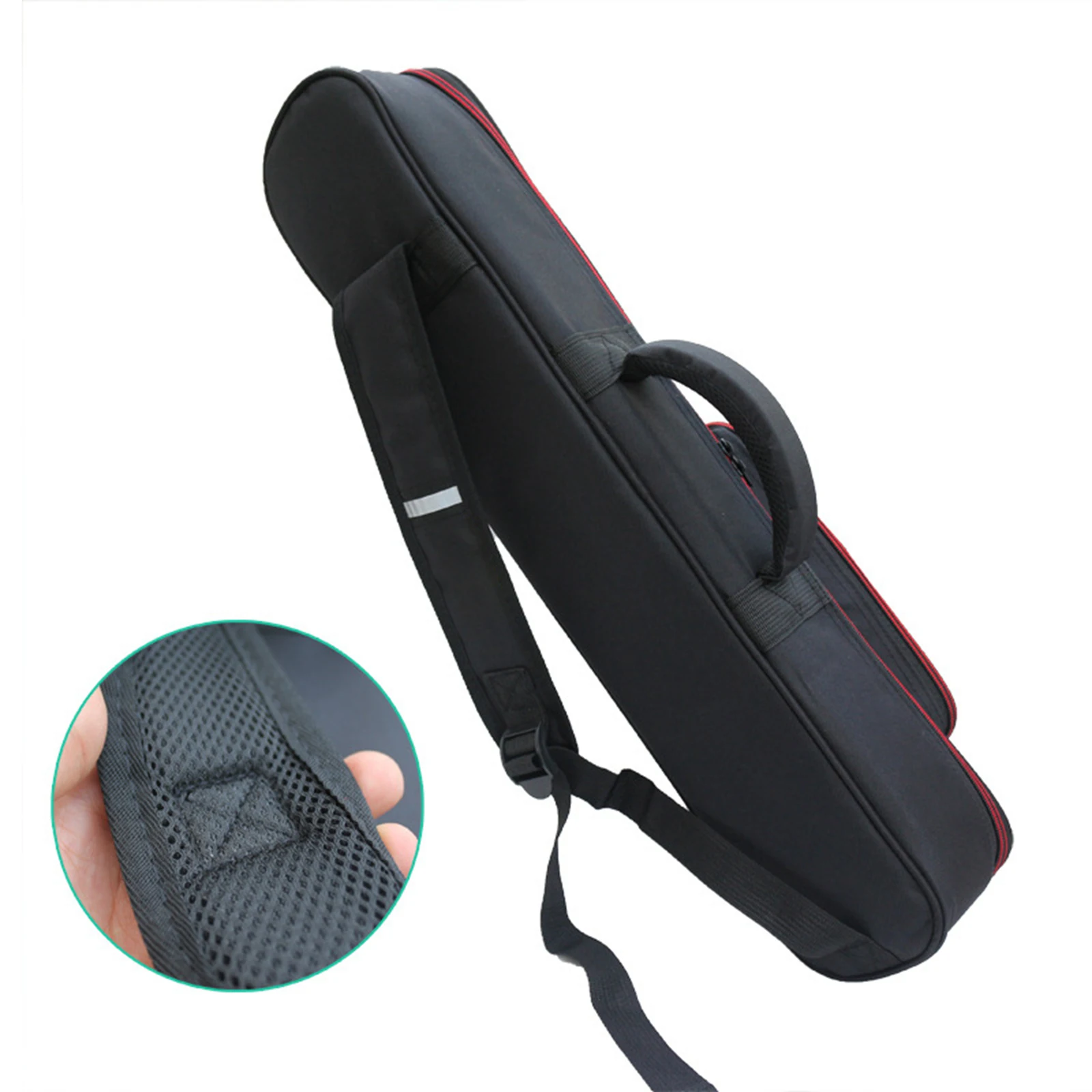 Soprano Saxophone Case with Pouch Handle Water Resistant Portable 15mm Padded Clarinet Storage Case Sax Gig Bag Backpack