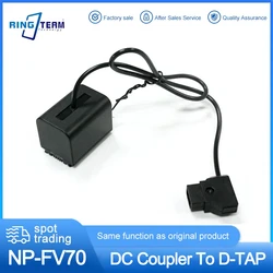 D-TAP to NPFV Dummy Battery Replaces NP-FV30 NP-FV40 NP-FV50 NP-FV70 NP-FV90 NP-FV100 for Sony HDR-CX180E DCR-DVD308