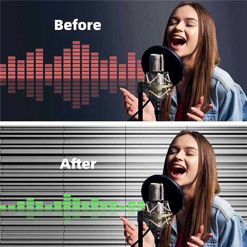 Painéis de espuma autoadesivos à prova de som do bloco AT44-12, espuma acústica de 12x12x2 polegadas, para parede, casa, estúdio