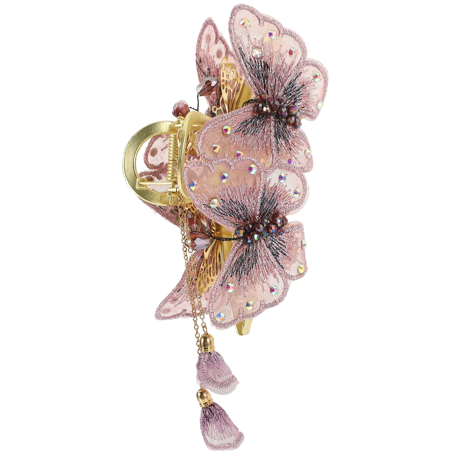 

Tassel Hair Clips for Women Butterfly Metal Hairpin Fine Hair Accessory Lightweight Non-Damage Stylish Look for Photo Shoot