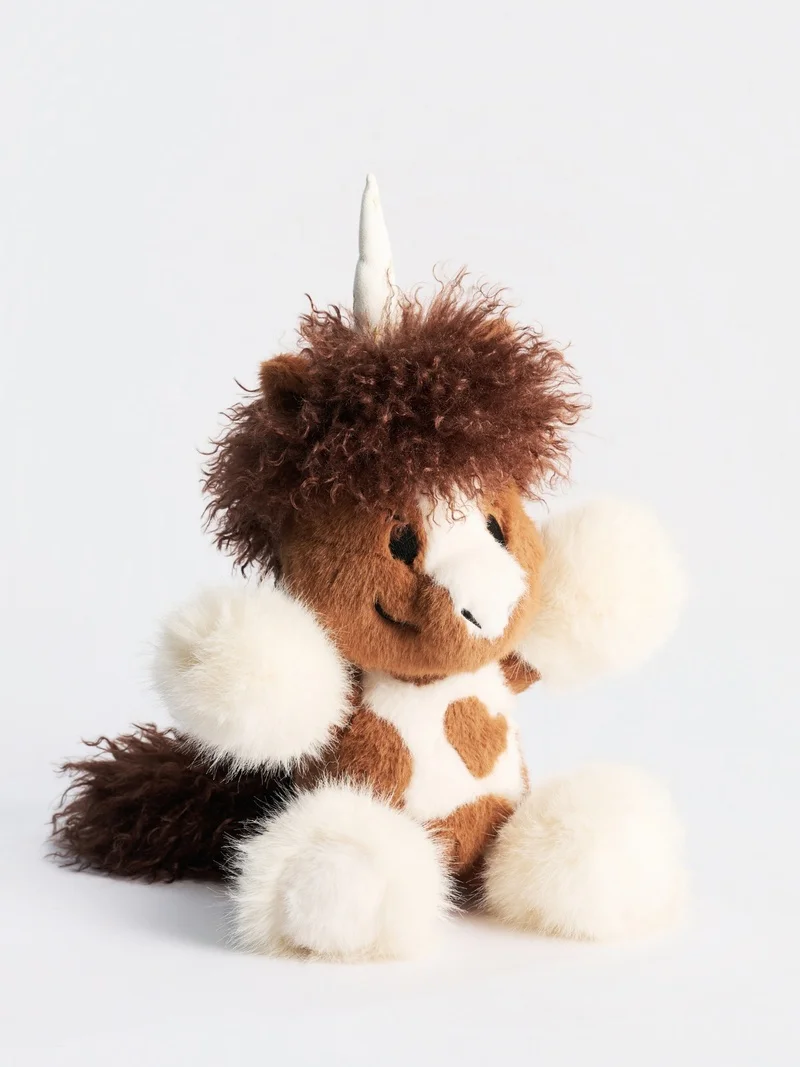 

Dreamland Plush Horse New Style Curly Hair Brown White Stuffed Animal Zodiac Year Birthday Gift For Kids And Horse Lovers