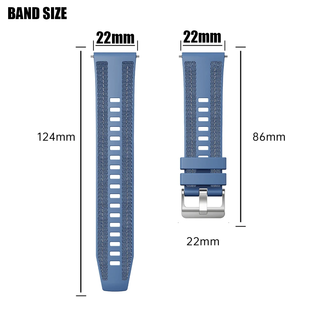 22mm Silicone Band for Huawei Watch GT5 Pro 46mm Sport Woven Strap GT3 GT2e Nylon Band correa huawei watch GT4 official-website