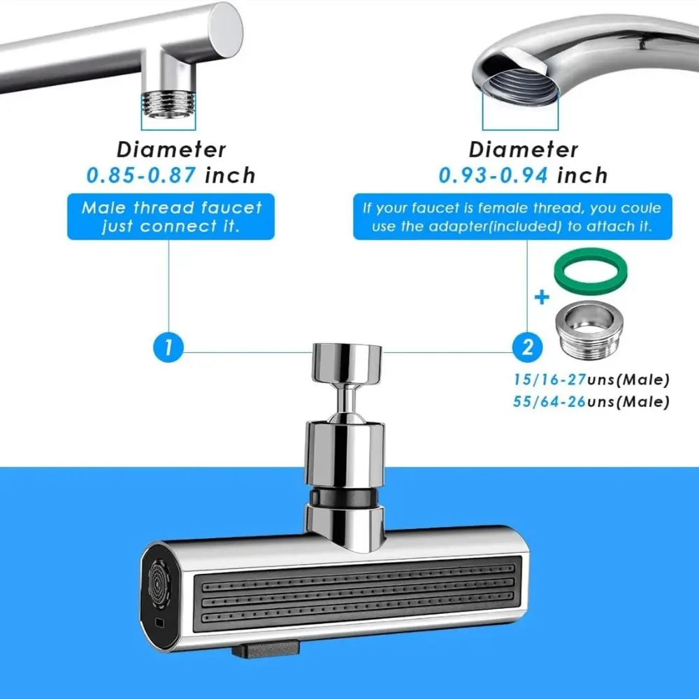 New Kitchen Faucet Waterfall Stream Sprayer Head Sprayer Filter Diffuser Water Saving Nozzle Faucet Connector Tap Accessorie