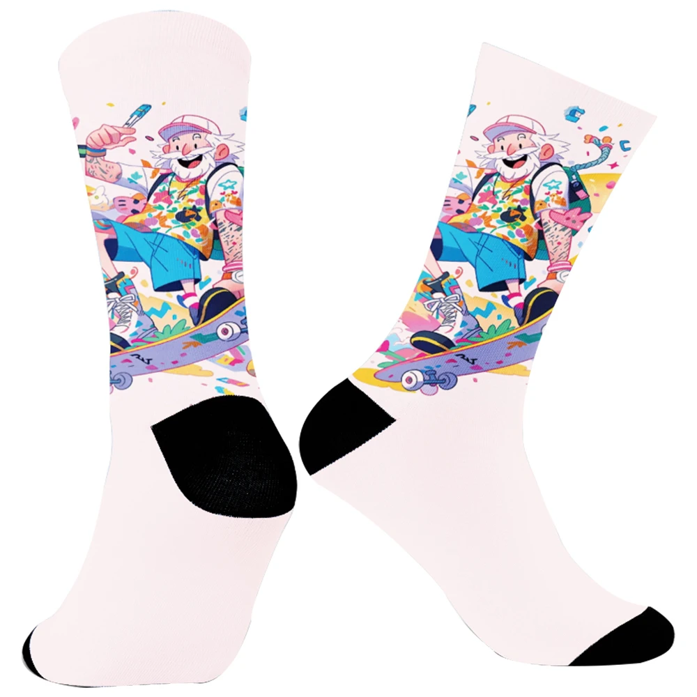 2024 New Custom Cartoon Character Creative Art Socks Unisex Breathbale Warm Printed Style Socks Halloween