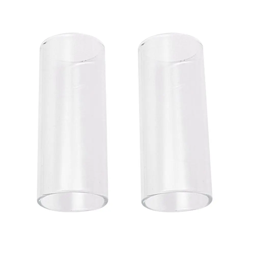 2Pcs Premium Glass Guitar Slide Medium Bottleneck Clear Smooth Tone Glass Slide for Guitar Lovers Medium Bottleneck