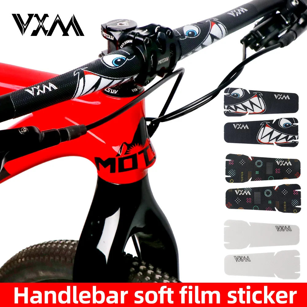 Mountain Bike Handlebar Sticker Anti-scratch PVC Sticker Sunscreen Bicycle Handlebar Protection Sticker Decoration Accessories