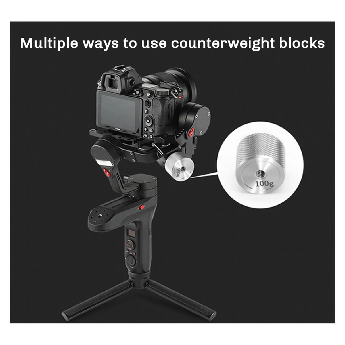 SCLS DSLR Camera Removable Counterweight Balancing Moment Clump Weight for S Gimbal Stabilizer 50g view 2