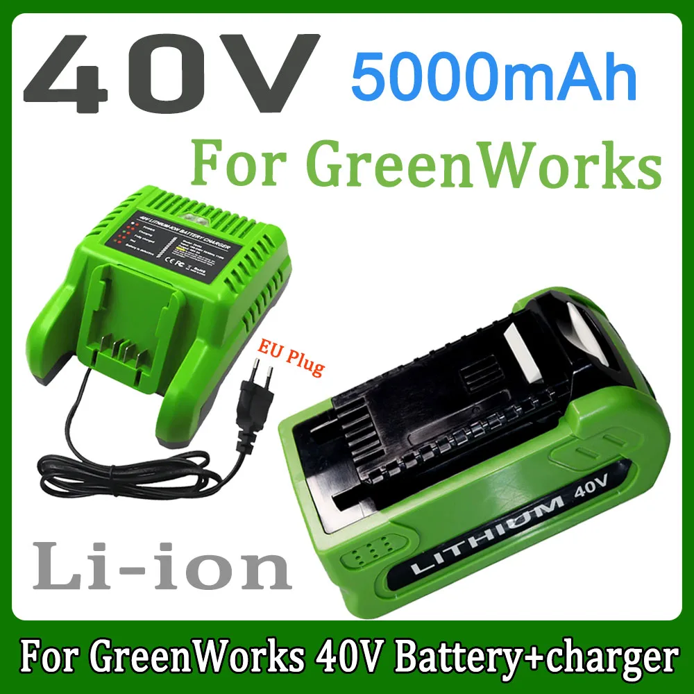 

For Green and Works G-MAX 40V 10J Battery Charger 29482 Li-ion battery 29472 ST40B410 BA40L210 STBA40B210 29462 20262 29282