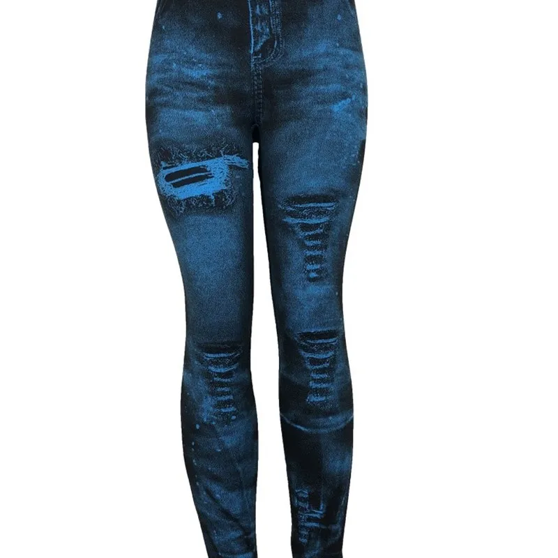 

Весенние леггинсы из искусственного денима, женские леггинсы с подтяжкой ягодиц, девять цветов, брюки с девятью очками, материал с принтом, другое 00%