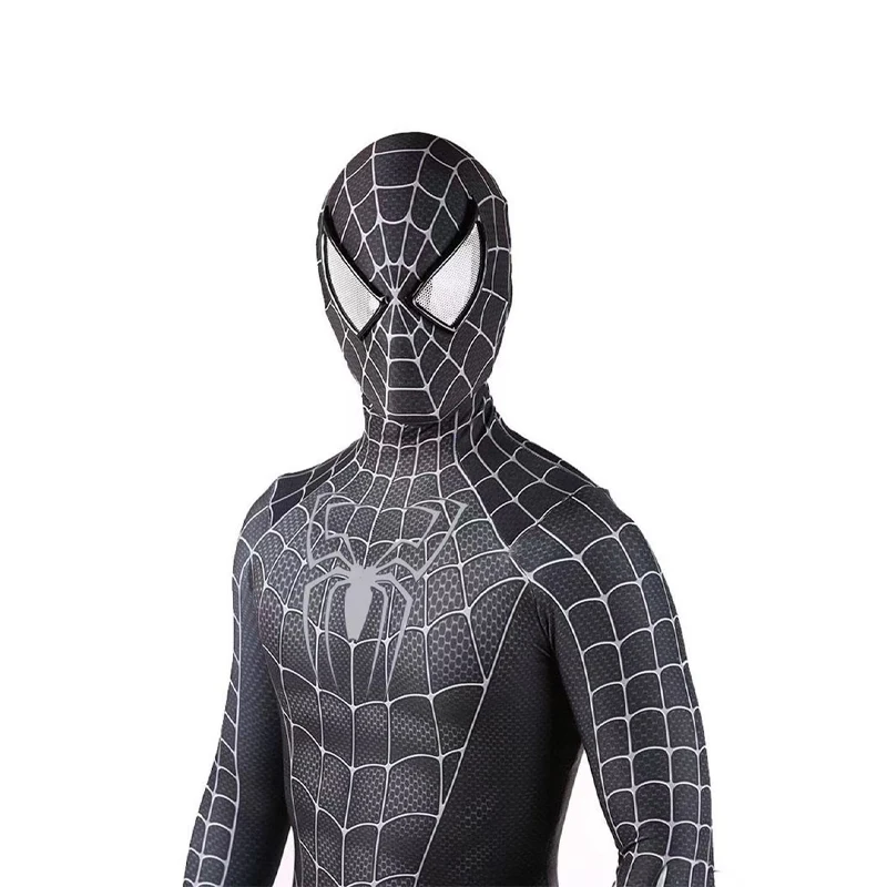 Black Venom Symbiote Spider-Man Zentai Bodysuit Superhero Cosplay Costume Adult Jumpsuit Halloween Carnival Party Fancy Dress view 4