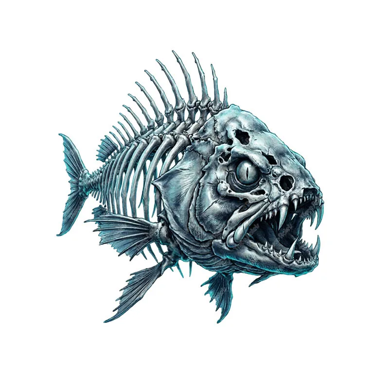 Three Ratels CAB115 Fierce piranha bone Stickers for Home Wall Stickers Computer stickers Motorcycle car decal