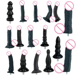 ROUGH BEAST 23 Types Sex Machine Attachment Vac U Lock Big Black Dildos Anal Plug for Love Machine for Adult Sex Product