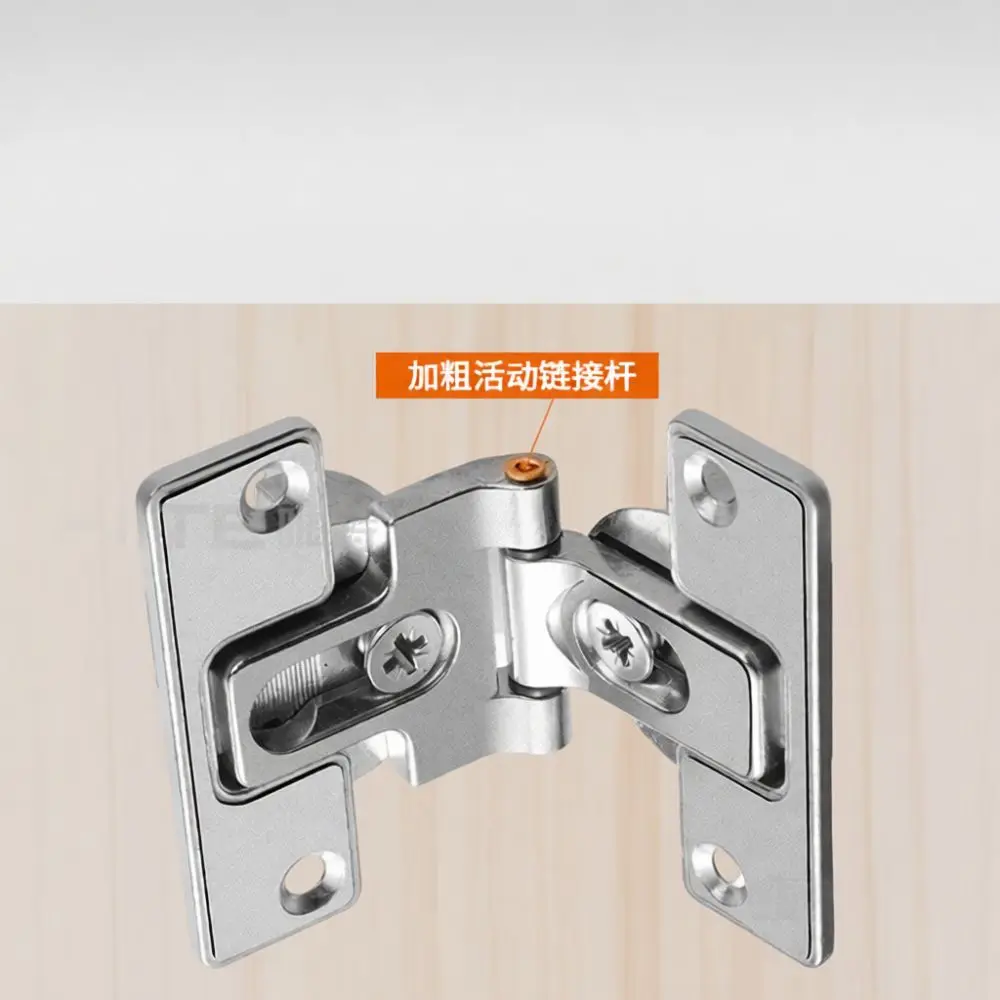 For HITE Cabinet Folding Hinge Zinc Alloy Double Cup 180 Degree Flat Opening Furniture Connector Hardware Heavy Duty Component
