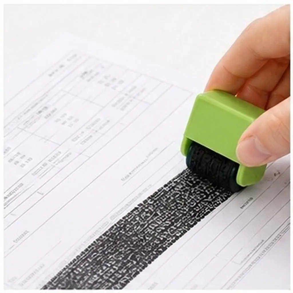 Roller Stamp Privacy Protector for Mailing Labels Contracts Documents Confidential Blackout Marker Address Blocker Security