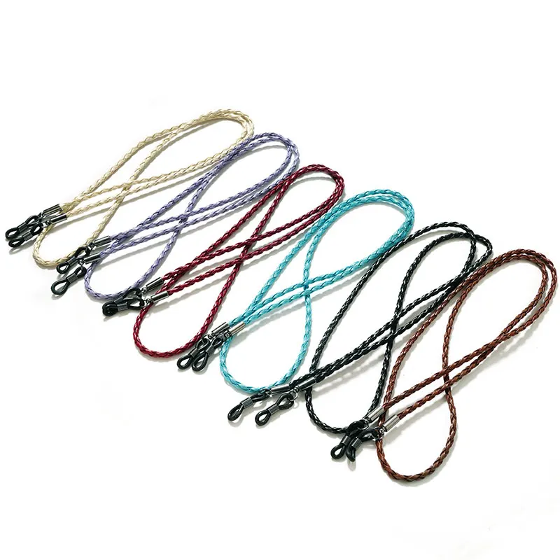 Weave Twists Glasses Chain Pu Leather Multicolor Sunglasses Outdoors Anti-lost Glasses Rope Fashion Lanyard Glasses Accessories