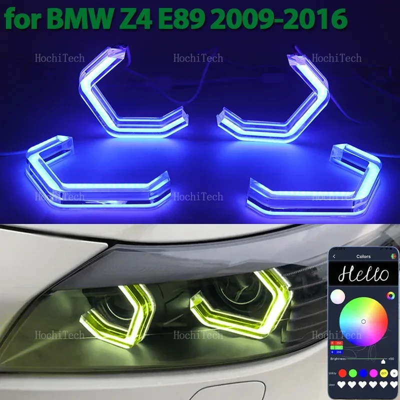 

M4 Style RGB colorful Light Rings App control DRL LED Angel Eyes Kit For BMW Z4 E89 2009-2016 sDrive18i 20i 23i 28i 30i 35i 35is