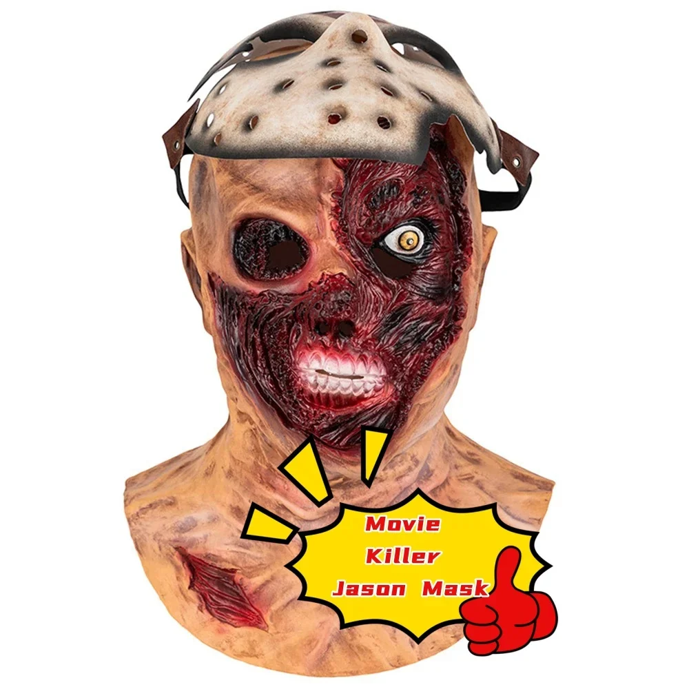 Jason Mask Halloween Fancy Dress Party Horror Latex Mask Carnival Party Movie Friday The 13Th Killer Cosplay Costume Headgear