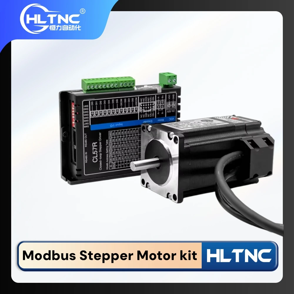 

Комплект шагового двигателя Nema23 с замкнутым контуром и сетевым драйвером Modbus RTU CL57R RS485 для фрезерного станка с ЧПУ