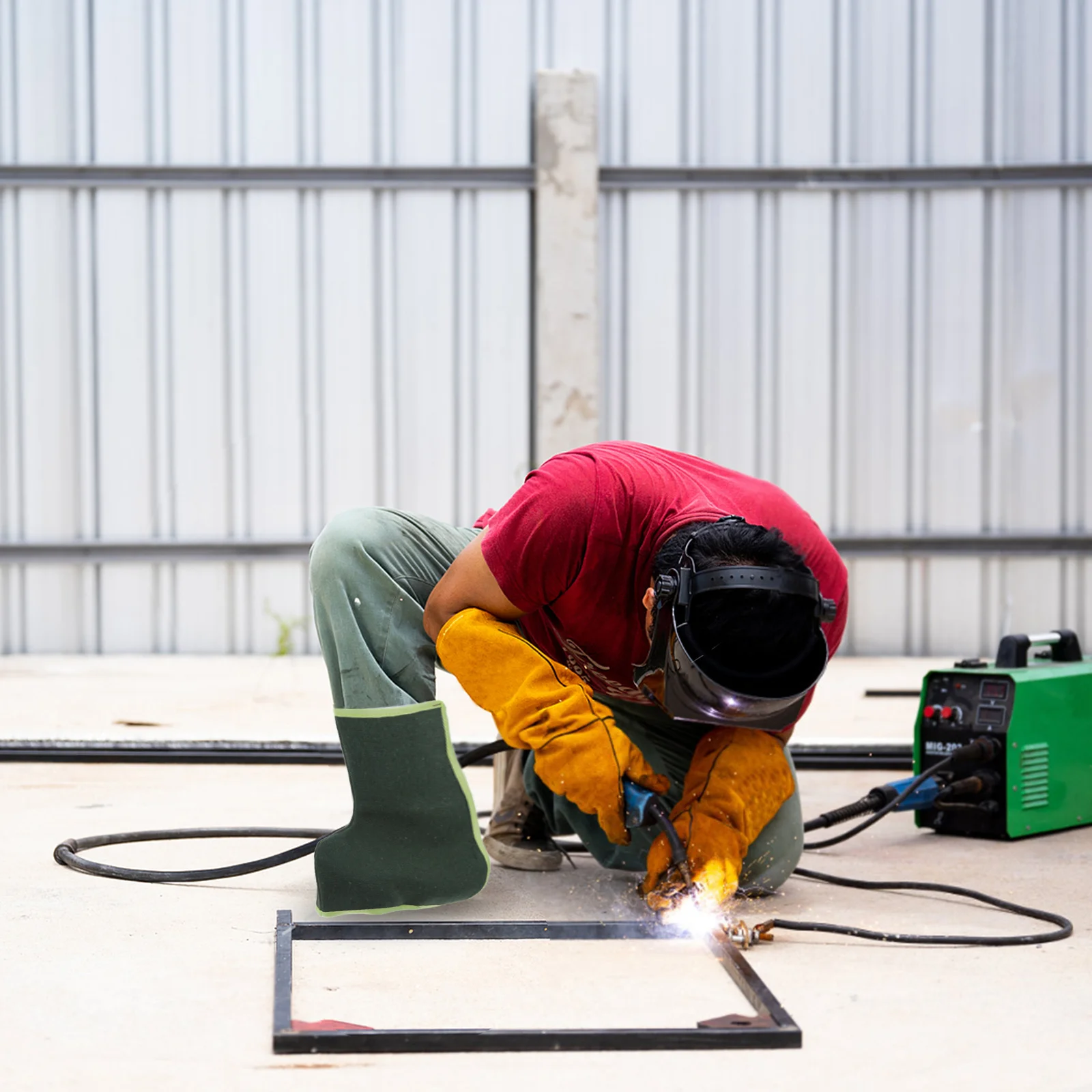 2 قطعة أغطية أحذية بلاستيك لحام عالية الكثافة قماش حماة القدم للرجال قابلة لإعادة الاستخدام العمل التمهيد الحرس مقاومة للحرارة أغطية الحذاء ل #2