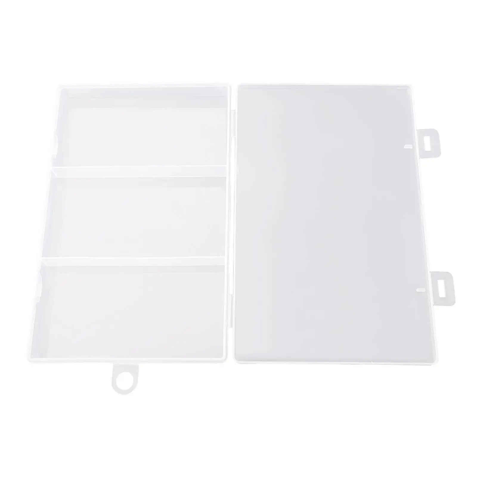 3 Grids Rectangular Storage Box PP Plastic Transparent Box Lure Fishing Gear Classification Small Hardware Tools Arrangement