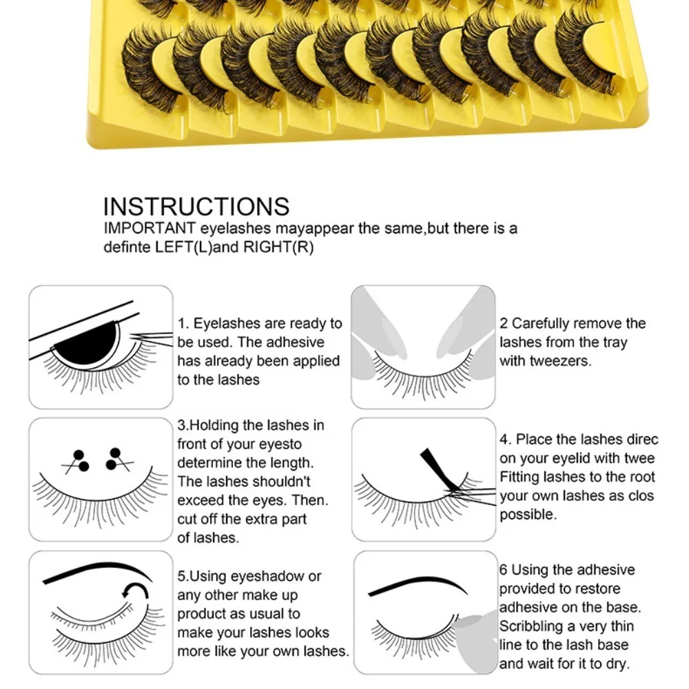 Soft Fluffy Fake Eyelash New Eyelashs Extension Natural Invisible Eyelashes DIY HandMade Mink Eyelashes Women