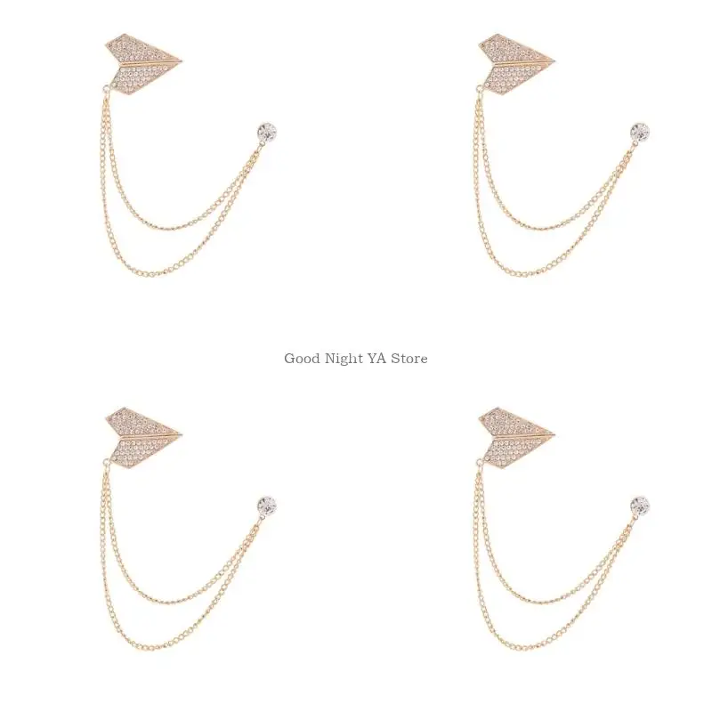  4Pcs Lapel Pins Brooch For Formal Attire Secure Back Closure Lightweight Alloy