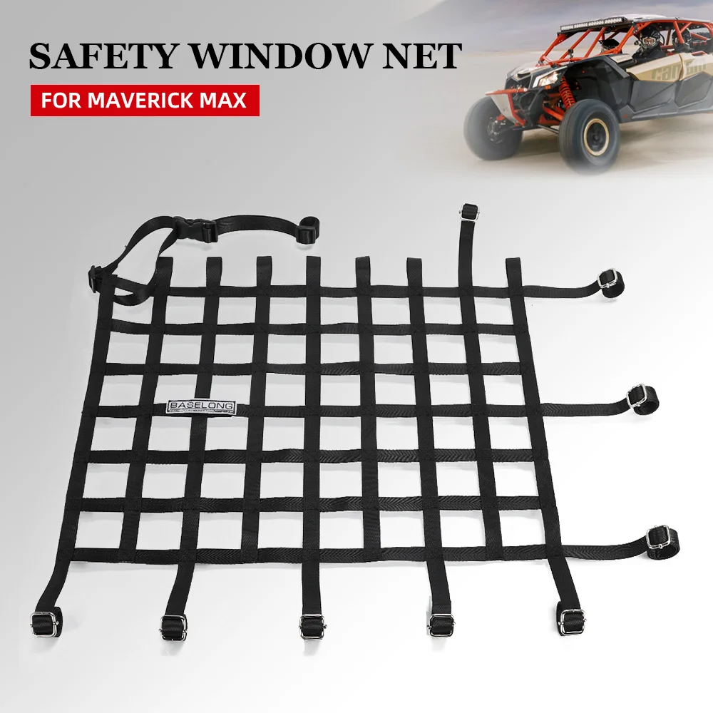 For Can-Am Maverick MAX Turbo RR - XRS/ STD/ Smart 2020-2021-2022-2023-2024 Motocross Safety Window Net Side WindowNet