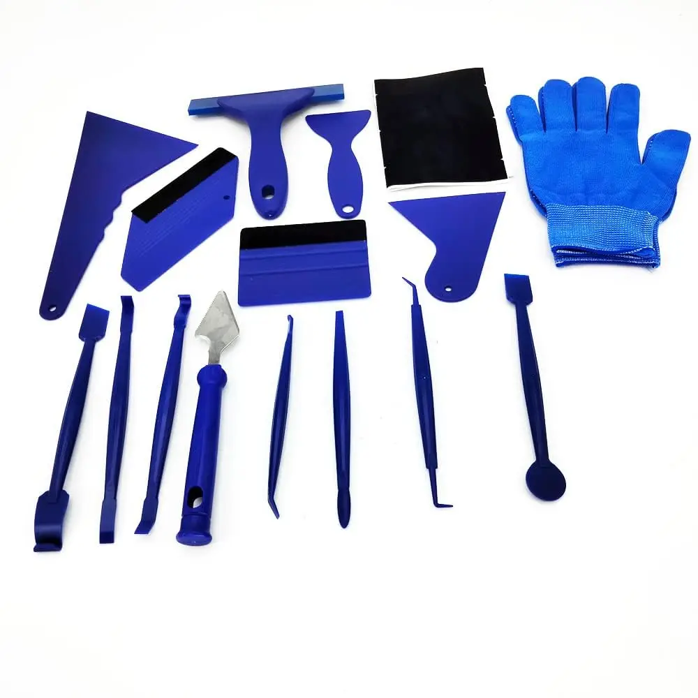 

21 шт. набор автомобильных внедорожников, виниловая пленка для окна, наклейка, инструмент для установки, синий