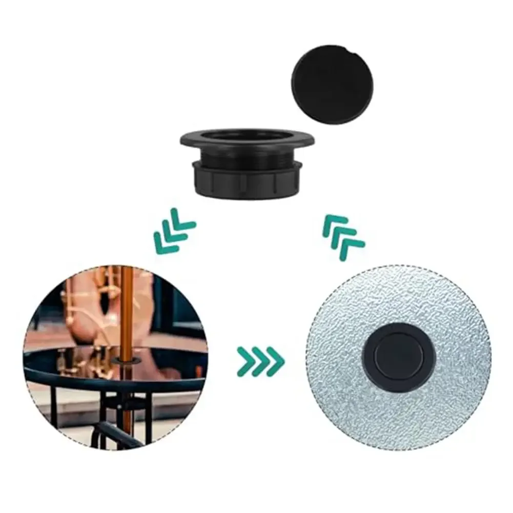 3pcs Parasol Hole For Ring With Hole Cap Insert Set For Patio Table Umbrella Hole Outdoors RV Replacement Accessories