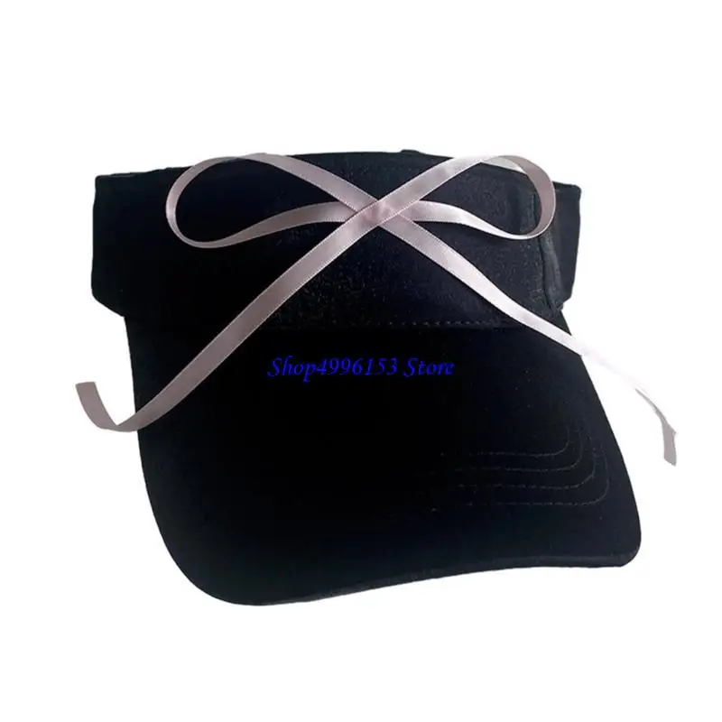 Q0KE Outdoor Sports Hat Mountain Camping Hat with Balletcore Bow Empty Top