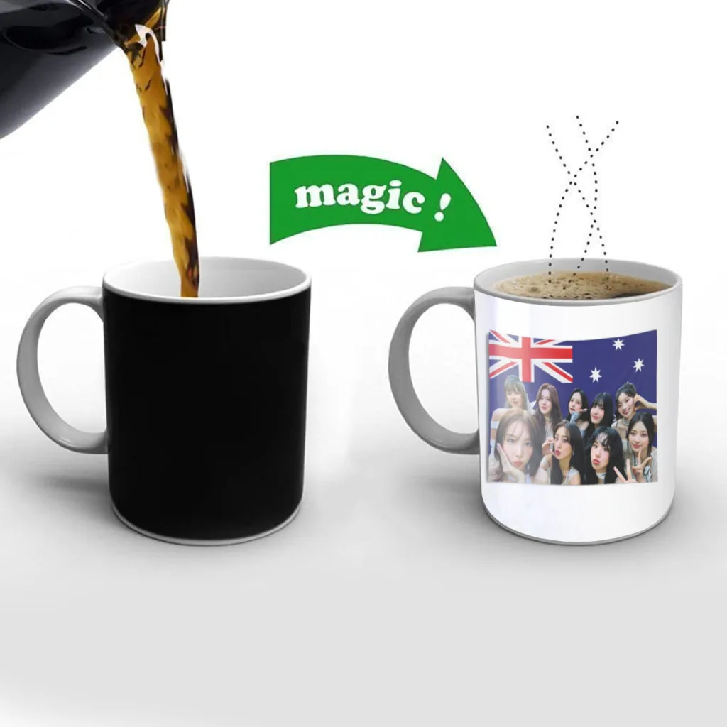 

Music-TWICE-Girls Australia Tea Coffee Mugs Thermal Color-changing Cups Milk Cup Wedding Gifts