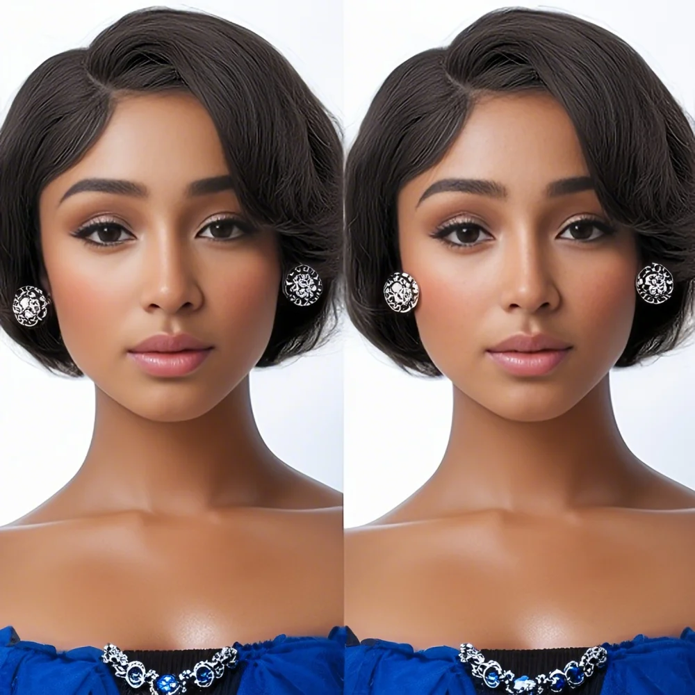 

8-дюймовый короткий боб с стрижкой пикси 13x4, парик спереди, 100% человеческие волосы для женщин, предварительно стилизованная естественная линия волос для ежедневного использования на вечеринке